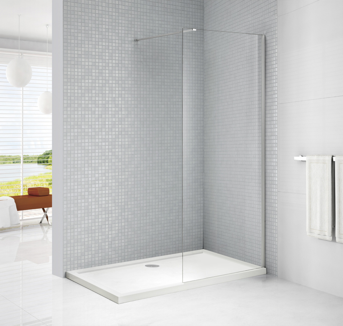 Душевая перегородка CEZARES LIBERTA-L-1-65-C-Cr