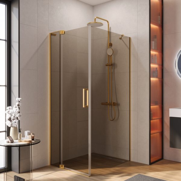 CEZARES - Душевой уголок  SLIDER-AH-1-90-80/90-BR-BORO