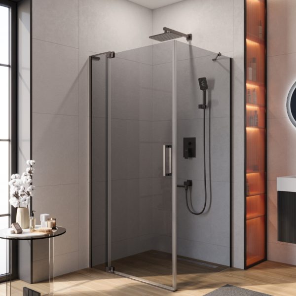 CEZARES - Душевой уголок  SLIDER-AH-1-100-90/100-GRIGIO-GM