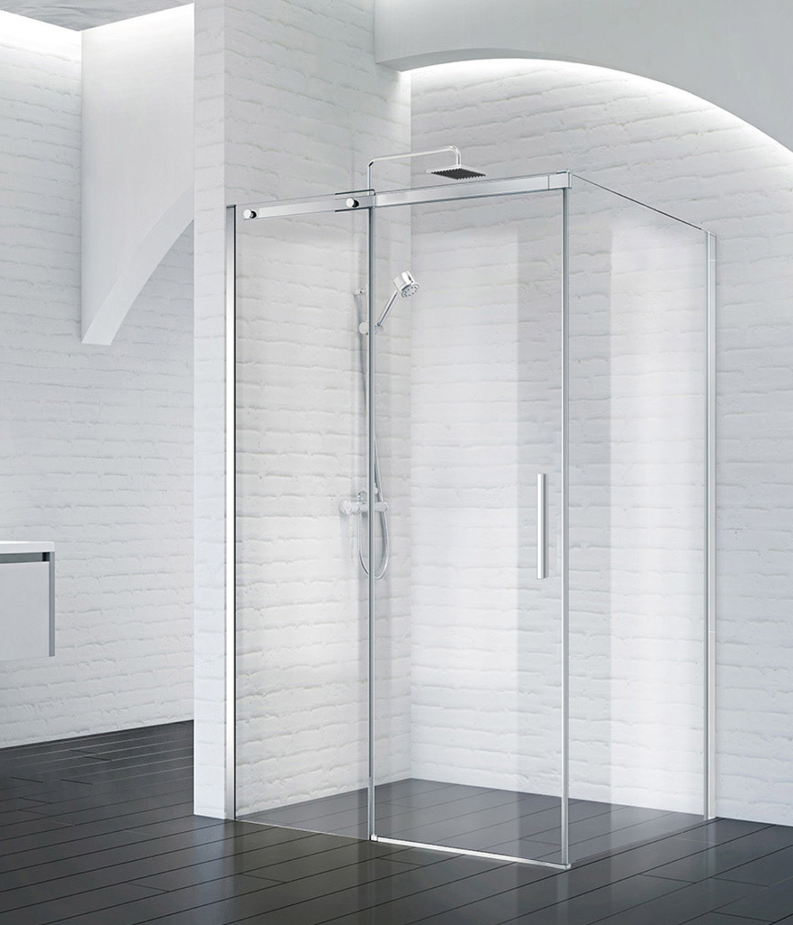 Душевой уголок BelBagno ACQUA-AH-1-130/80-C-Cr