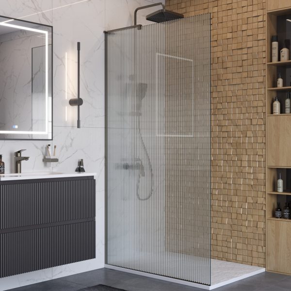 BelBagno - Душевая перегородка  UNO-L-1-TB-100-FL-GM