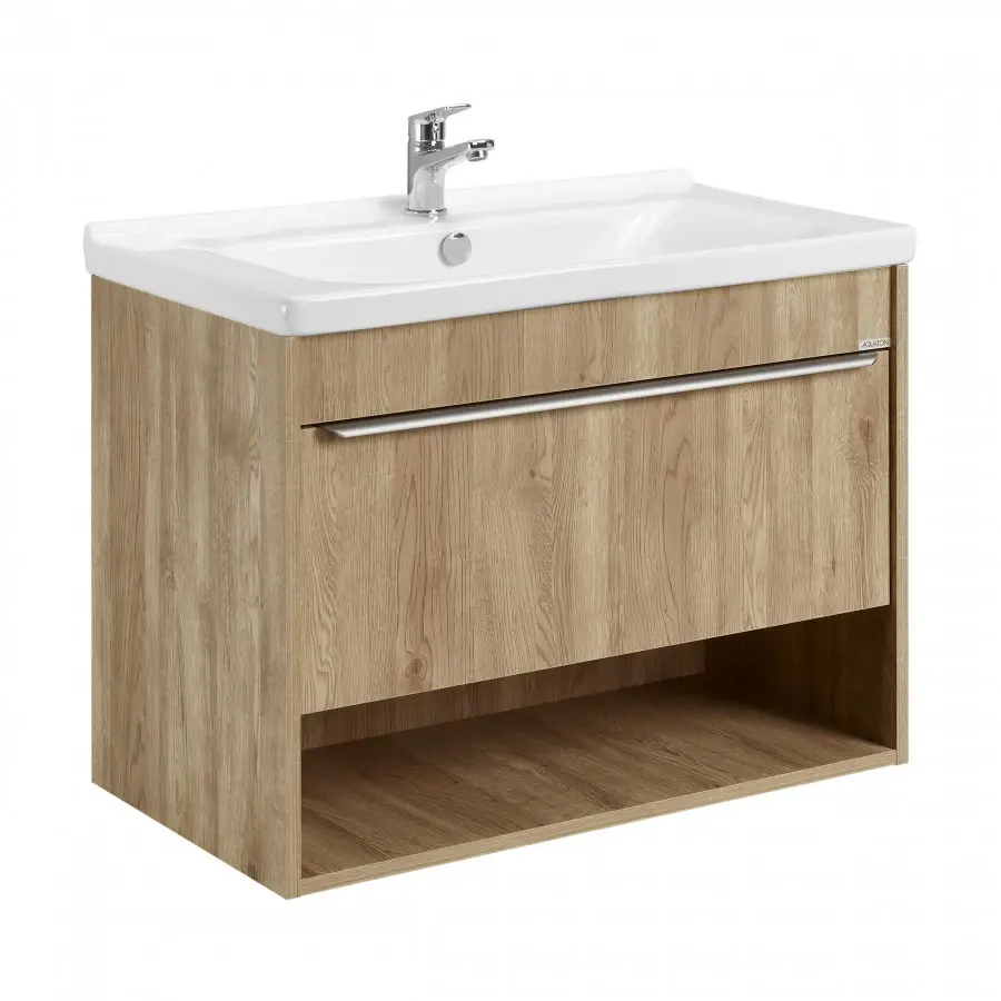 Тумба под раковину AQUATON Хоуп 80, 1 ящик, орех