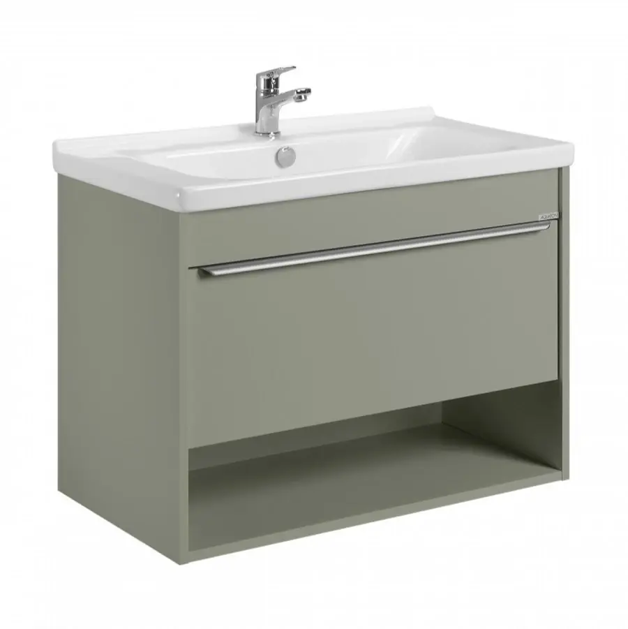 Тумба под раковину AQUATON Хоуп 80, 1 ящик, хаки