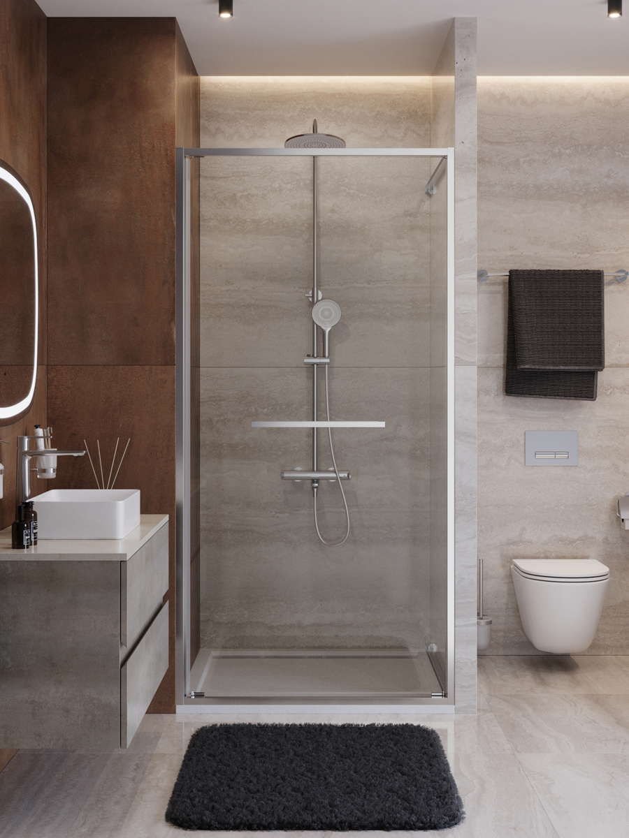 Душевая дверь CEZARES LUX-B-FS-1-100-C-CR