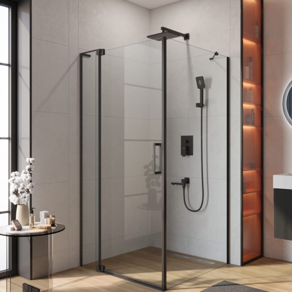 CEZARES - Душевой уголок  SLIDER-AH-1-100-90/100-C-NERO