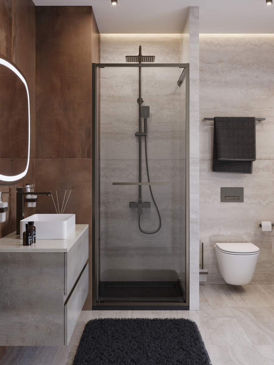 Душевая дверь CEZARES LUX-B-FS-1-70-C-GM