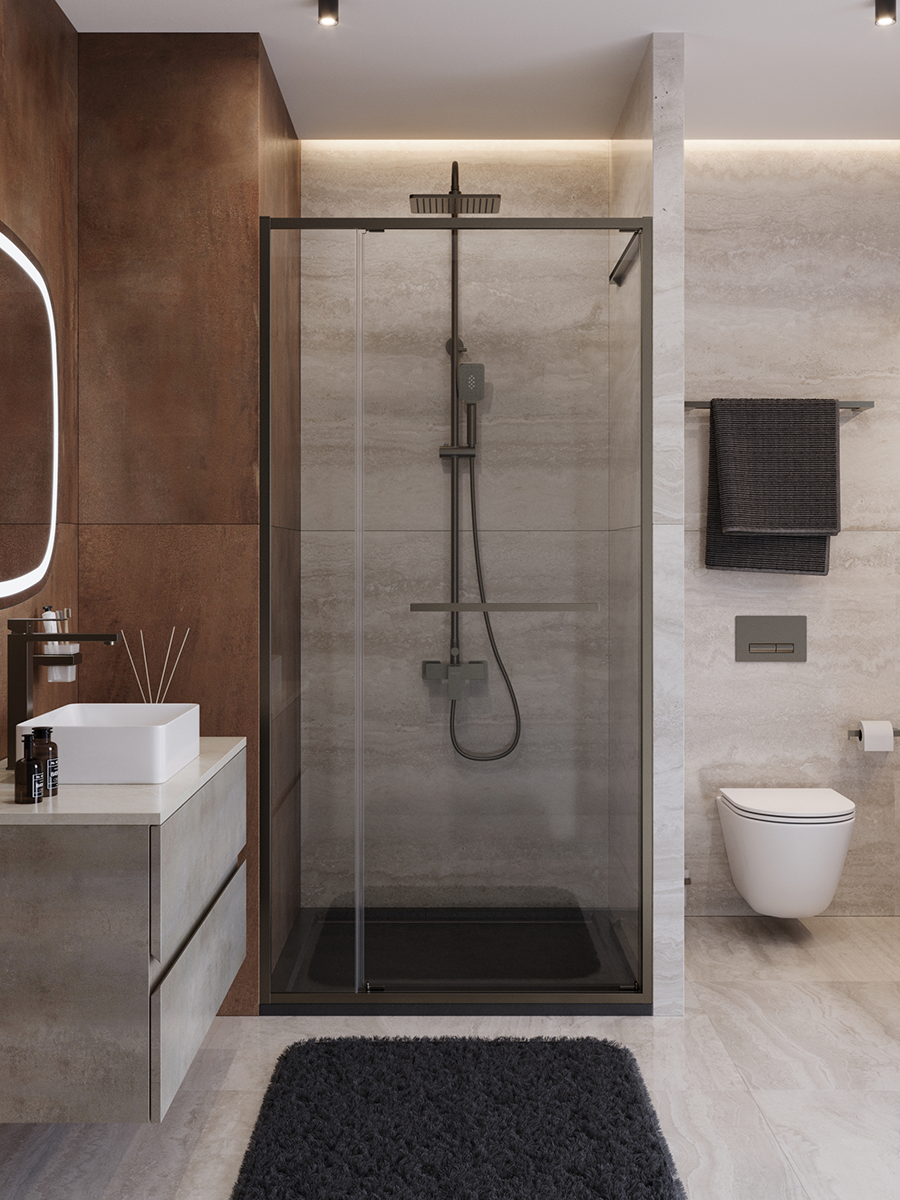 Душевая дверь CEZARES LUX-B-FS-11-100-C-GM