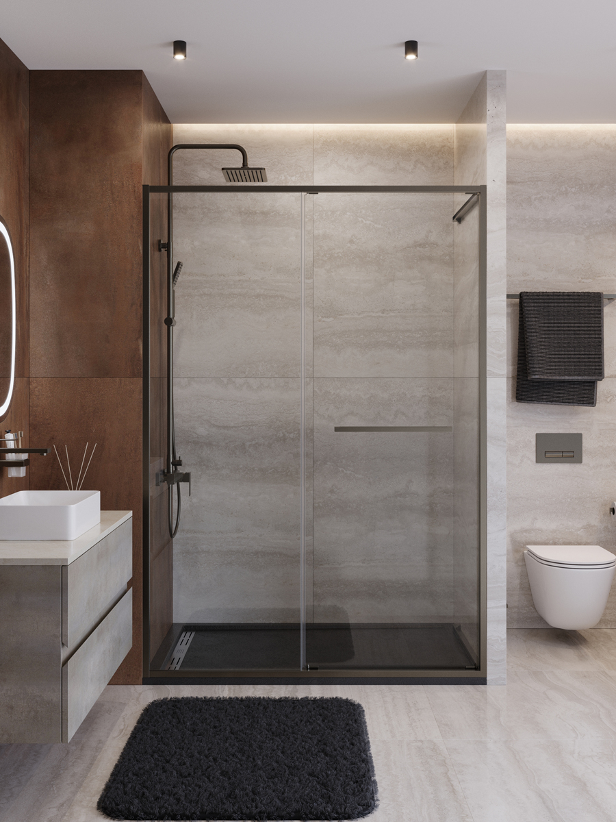 Душевая дверь CEZARES LUX-B-FS-11-140-C-GM