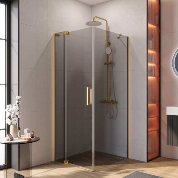 CEZARES - Душевой уголок  SLIDER-AH-1-80-80/90-GRIGIO-BORO