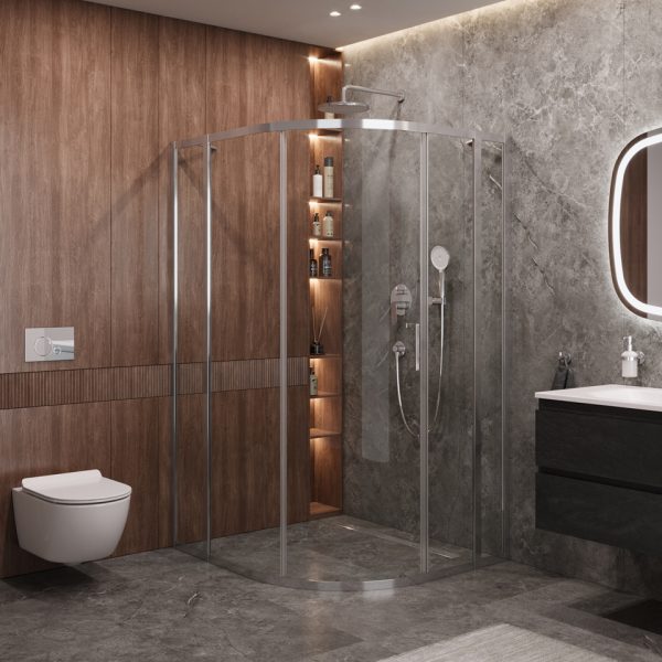 CEZARES - Душевой уголок  MOLVENO-RH-11-130/120-C-Cr-IV