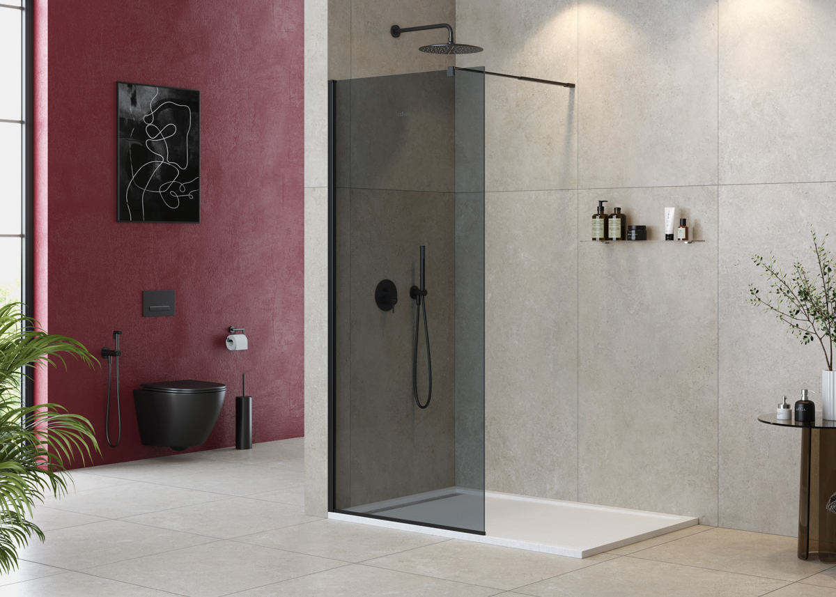 Душевая перегородка CEZARES LIBERTA-L-1-50-GR-NERO