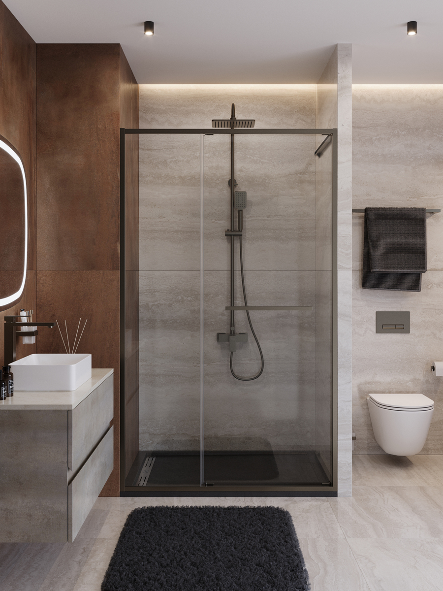 Душевая дверь CEZARES LUX-B-FS-11-130-C-GM