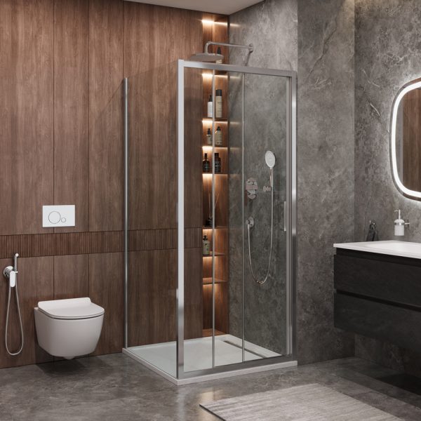 CEZARES - Душевой уголок  MOLVENO-AHF-31-90/100-C-CR-IV