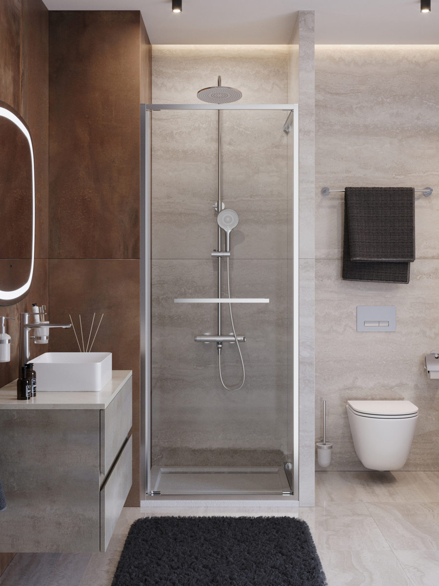 Душевая дверь CEZARES LUX-B-FS-1-70-C-CR