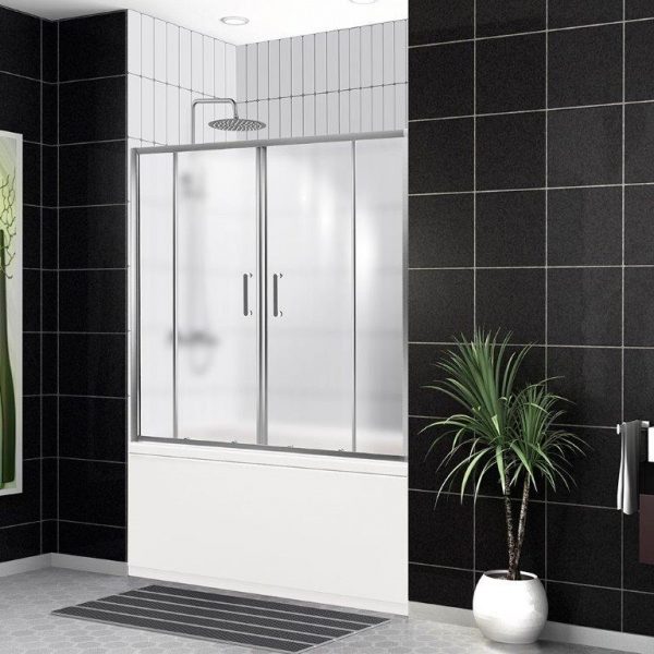 BelBagno - Душевая шторка на ванну  UNO-VF-2-170/145-M-Cr