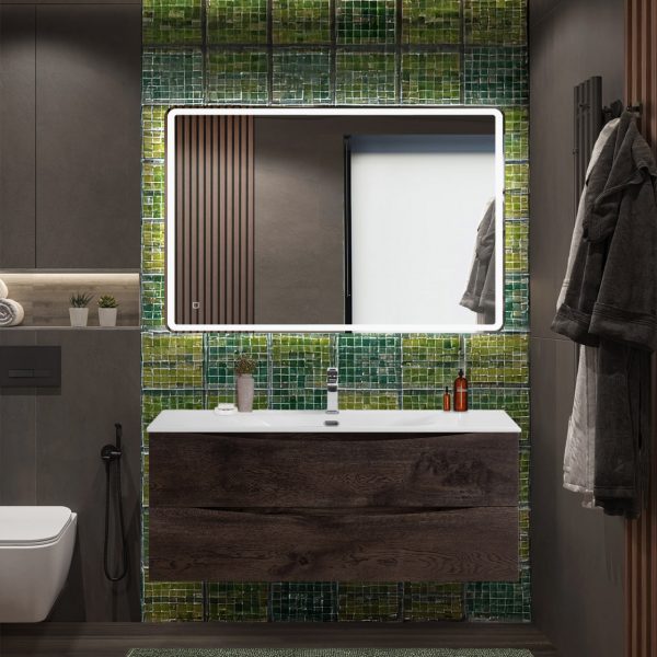 BelBagno - Тумба с раковиной подвесная  MARINO-CER-N 120 Rovere Nature Grigio, раковина белая