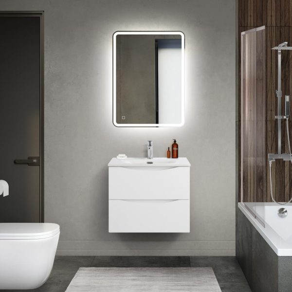 BelBagno - Тумба с раковиной подвесная  MARINO-CER-MINI 60 Bianco Opaco, раковина белая