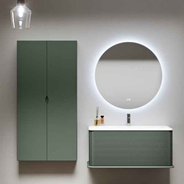 CEZARES - Тумба с раковиной подвесная  IDRA 98 Verde opaco, раковина белая 50264