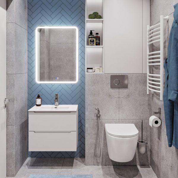 BelBagno - Тумба с раковиной подвесная  ETNA 70 Bianco Opaco, раковина белая