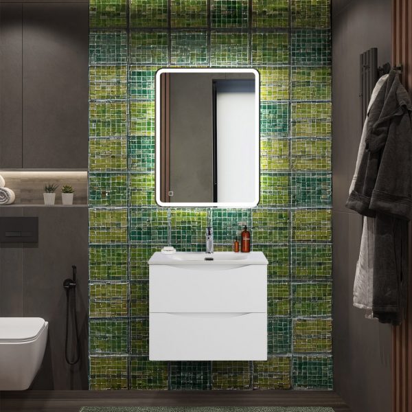 BelBagno - Тумба с раковиной подвесная  MARINO-CER-N 60 Bianco Opaco, раковина белая