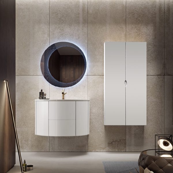 CEZARES - Тумба с раковиной подвесная  EDEN 91 Bianco lucido, раковина белая