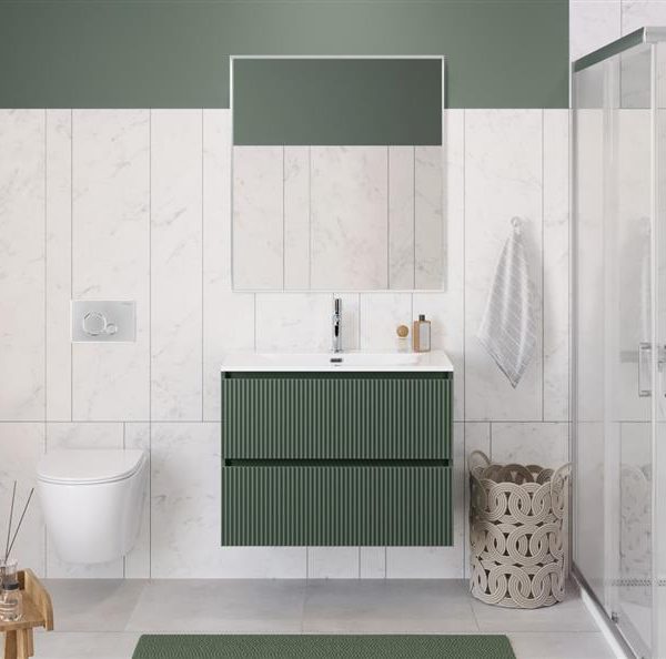 BelBagno - Тумба с раковиной подвесная  UNO-MINI 90 Еловый Матовый, раковина BB-8099-3-90